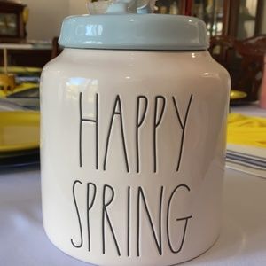 Rae Dunn Happy Spring Jar Canister